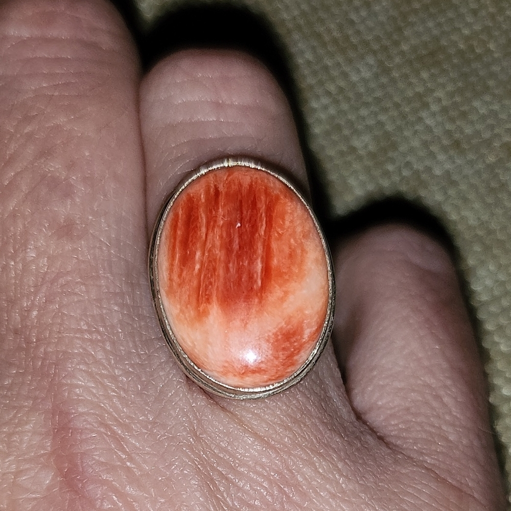 Elegant Orange Stone Ring
